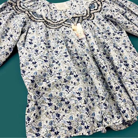 Johnny Was Floral Tatiana Peasant Top - Picture 7 of 10